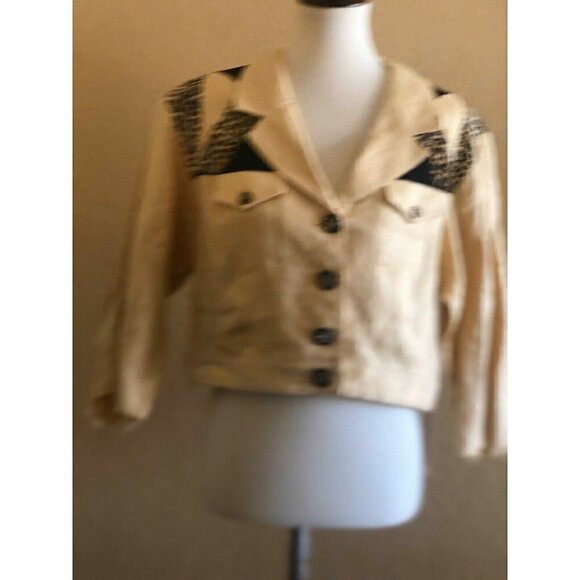 Platinum Dorothy Schoelen Womens Yellow Wild Cats Unfinished Jacket Size L - Picture 7 of 8